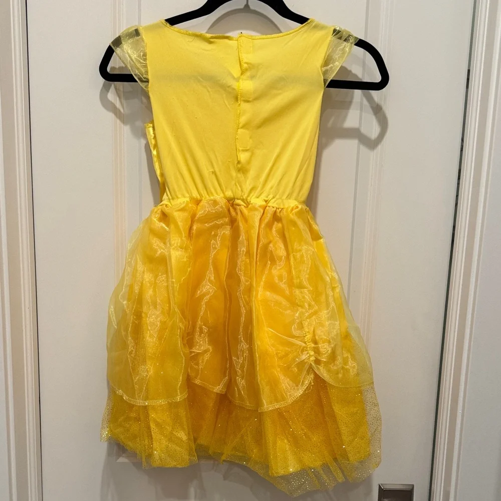 Disney Belle Beauty and the Beast Golden Princess Dress Kids Small Size 4-6